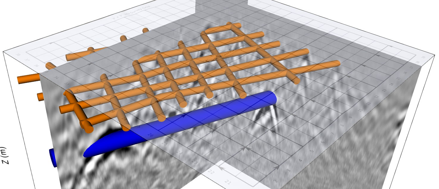 gpr rebar grid with pipe2