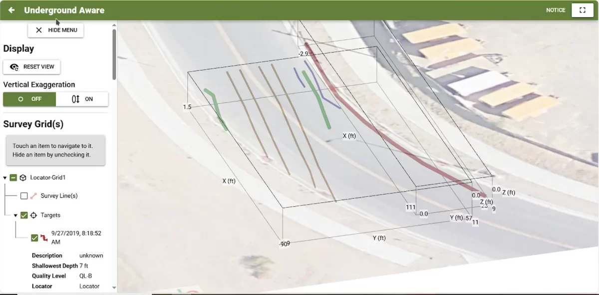 3D view in Underground Aware